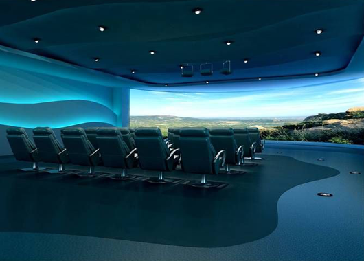 弧幕投影在會議室的應用場景