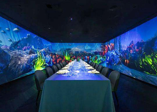 沉浸式投影在宴會(huì)餐廳的應(yīng)用場(chǎng)景