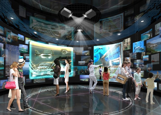 墻面互動(dòng)投影在展館展廳的應(yīng)用場景