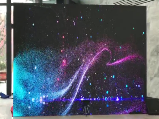 LED大屏體感粒子互動-kinect體感互動-好奇數字科技