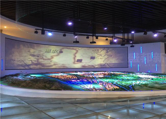 弧幕投影在城市規劃館的應用場景-好奇數字科技